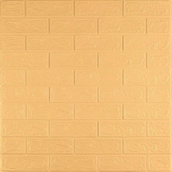 3D панель самоклейна цегла Жовто- пісочний 700x770x3мм (009-3) SW-00000229