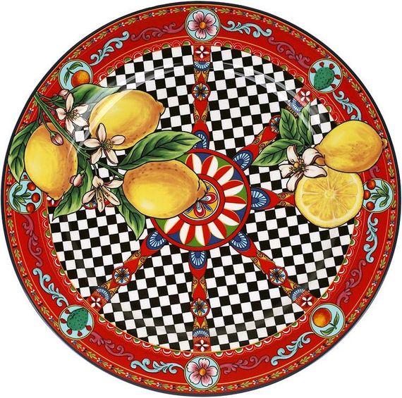 Тарілка порцелянова Sicilia "Limoni" Ø27см (Лимони)