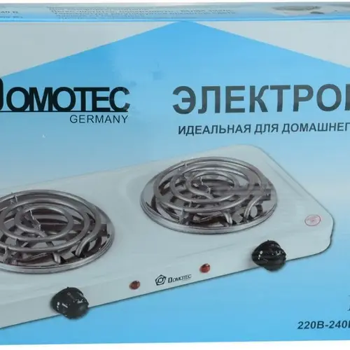 Электроплита спиральная Domotec HP-200 B, настольная электрическая плитка | Зображення 2