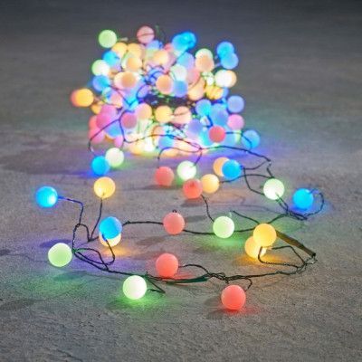Гирлянда Luca Lighting кластер Шарики зеленая струна 8 м, RGB (8720362027188)