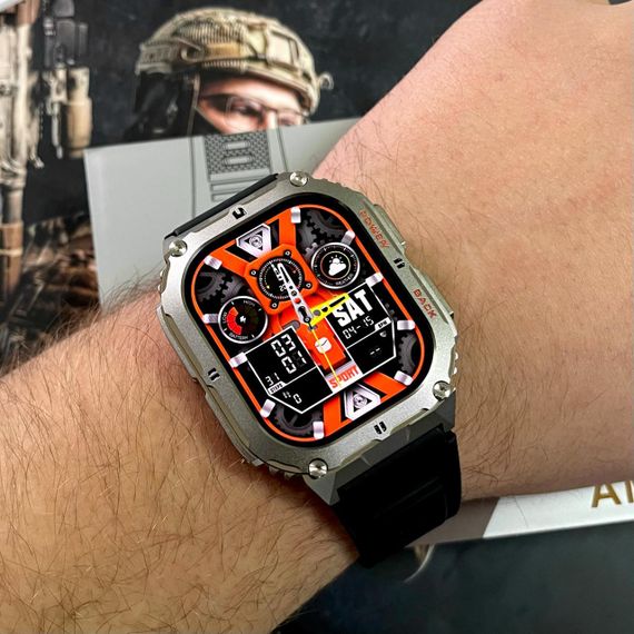 Розумний годинник Modfit Navi Compass Silver-Black | Зображення 3