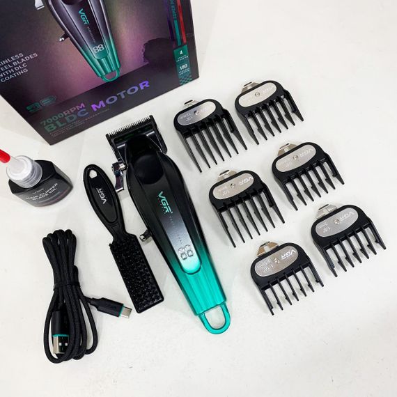 Акумуляторна машинка для стрижки VGR V-662 Колір: зелений | Зображення 1