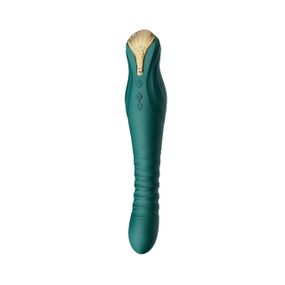 Смартвібратор-пульсатор Zalo — King Turquoise Green, кристал Swarovski Sex Aura