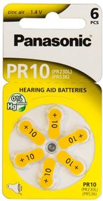 Батарейка Panasonic воздушно-цинковая PR230(10A, AC230E/EZ, ZA10, PR70, DA10) блистер, 6 шт. (PR-230/6LB)