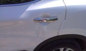 Накладки на ручки (4 шт., нерж.) Без чіпа, OmsaLine - Італійська нержавійка для Nissan X-trail T32 / Rogue 2014-2021 рр.