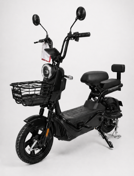 Электроскутер Crosser CR-2 800W 60V 24Ah, электровелосипед до 55 км/ч, графеновый аккумулятор, 2 места Черный