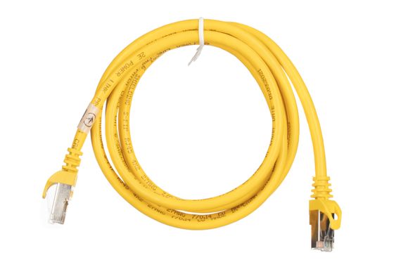 Патч-корд 2E Cat 6,S-FTP экран оплётка фольга,RJ45, 4Х2 27AWG ,7/0.14 Cu, 1.50 m, PVC,Yellow (2E-PC6SFTPCOP-150YLW) | Зображення 1