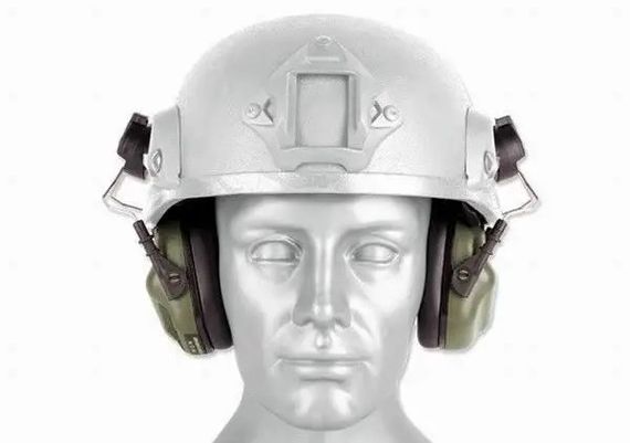 Активные тактические наушники EARMOR M31H 22dB NRR олива с креплением на каску | Зображення 5