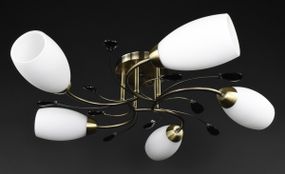 Люстра стельова на 5 лампочок 27269 Бронза 17х69х69 см.