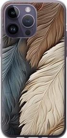Чехол на iPhone 14 Pro Max Листья в стиле бохо из силикона FCh_096558