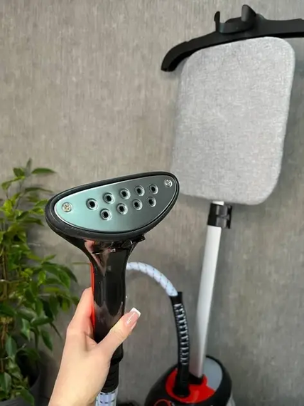 Вертикальний відпарювач для одягу Garment Steamer 2000W / Червона Парова праска для всіх видів тканини | Зображення 2