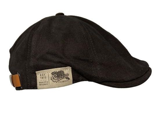 Вінтажний модний однотонний берет Ivy Cap Чорний | Зображення 2