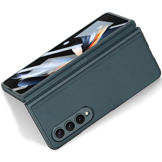 Шкіряний чохол GKK 360 + Glass з підставкою для Samsung Galaxy Z Fold4 | Зображення 1