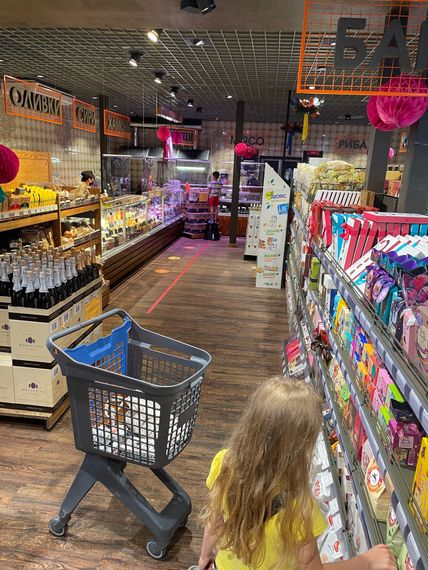 Покупательская тележка Shopping Basket UP.80 синяя, 80л, Испания, Синий | Зображення 3