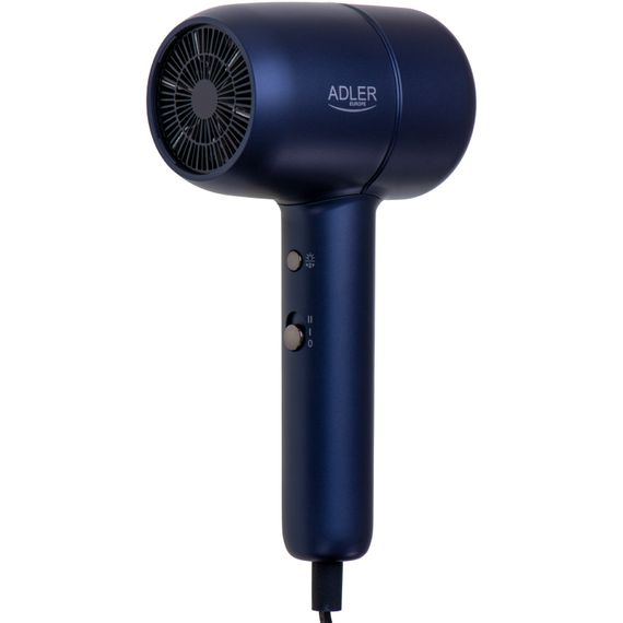 Фен Adler AD 2279b blue 1800Вт/ 2 швидкості/ хол.обдув/ темп.режимів-2/іонізація/ насадки - 1 шт. | Зображення 7
