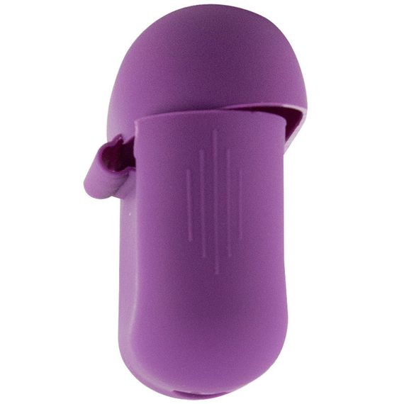 Силиконовый футляр New с карабином для наушников Airpods 1/2 Фиолетовый / Grape | Зображення 4