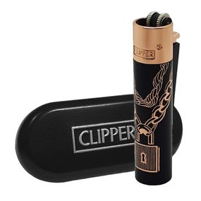 Газовая Зажигалка Металл Clipper Bling Chains Lock