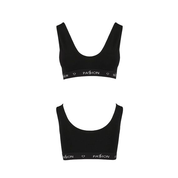 Спортивний топ з широкою гумкою Passion PS004 TOP M, black | Зображення 4