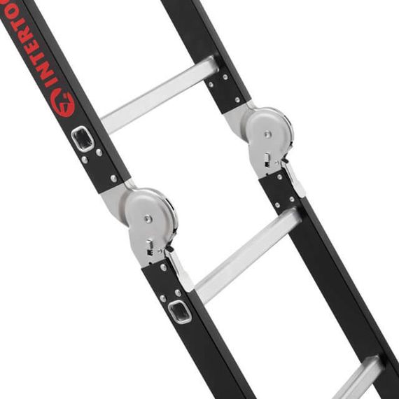 Драбина мультифункціональна трансформер 4х4ступені, сталевий профіль, 4450 мм, 150 кг INTERTOOL LT-00241 | Зображення 5