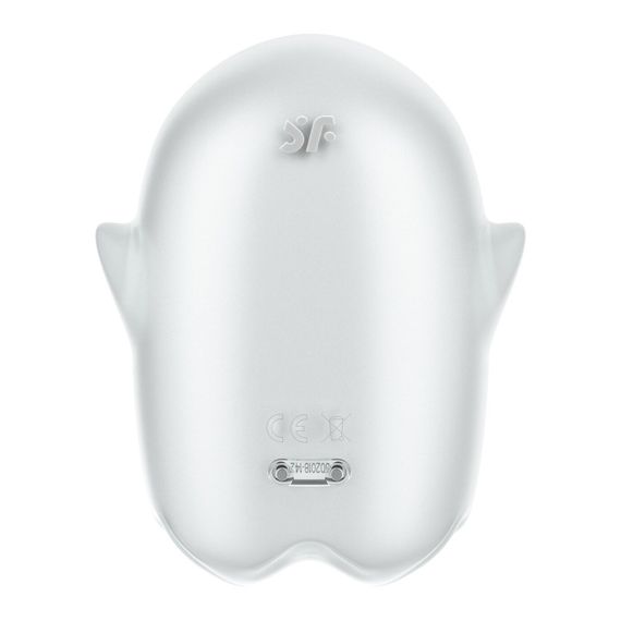 Вакуумний кліторальний стимулятор з вібрацією Satisfyer Glowing Ghost White, світиться в темряві | Зображення 4