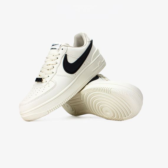 Кросівки демісезонні Nike Air Force матеріал шкіра колір бежевий, чорний | Зображення 8