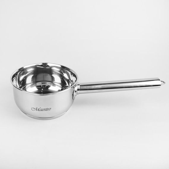Ковш кухонный Maestro MR-3510-14S, 1 л, 14 см, из нержавеющей стали с крышкой, для всех типов плит | Зображення 3