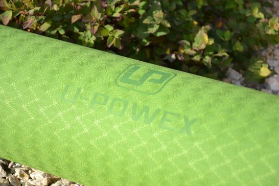 Килимок для йоги та фітнесу U-POWEX TPE Yoga mat Green/Black (183х61х0.6) | Зображення 9