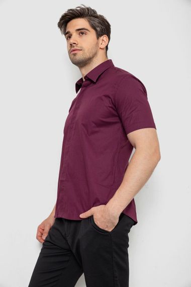 Рубашка мужская однотонная, цвет сливовый, 214R6917-3 | Зображення 2