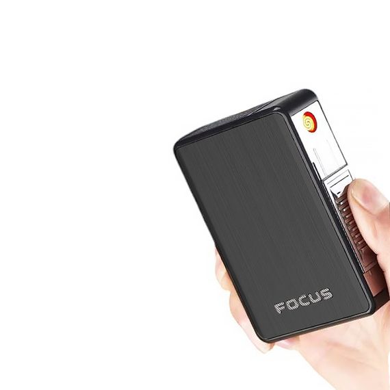 Автоматический Портсигар С Зажигалкой Usb 20 Сигарет FOCUS ПА-29 | Зображення 1