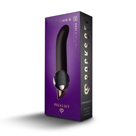 Вибратор для точки G Rocks Off Chaiamo G Black, 10 режимов Sex Aura | Зображення 4