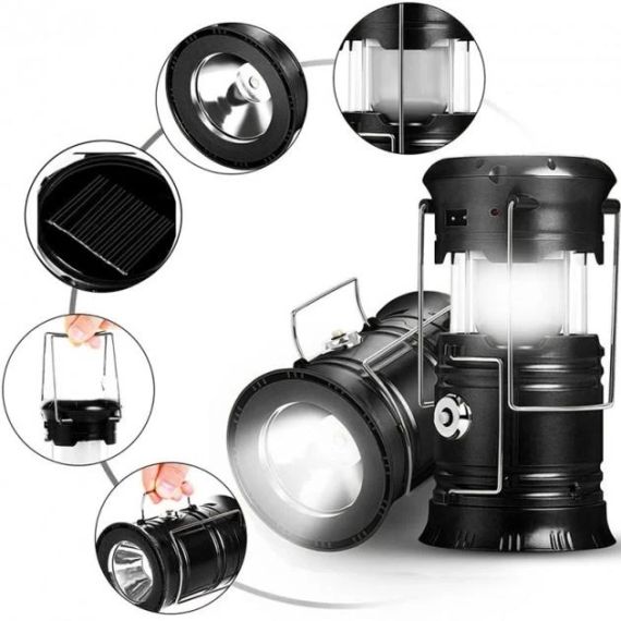 Кемпінгова LED-лампа X-BAIL BL-5800 з ліхтариком і сонячною панеллю | Зображення 7