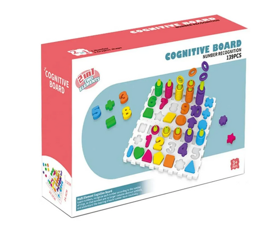 Развивающая игра "Логика-вкладыш 2 в 1" DF78 цифры, буквы, фигуры | Зображення 2