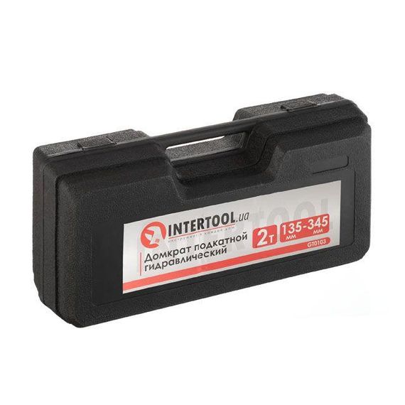 Домкрат гідравлічний підкатний 2 т, висота підйому 135-345 мм, в кейсі INTERTOOL GT0103 | Зображення 6