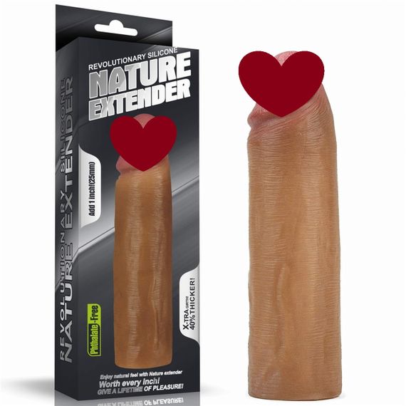 Насадка подовжуюча ADD 1 SILICONE EXTENDER Brown Sex Aura