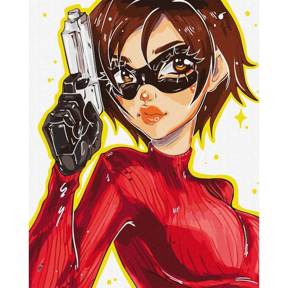 Набор картин по номерам 2 в 1 "Девушка-агент" 40х50 KHO2551 и "Веселая лама" 30х40 KHO5069 | Зображення 1