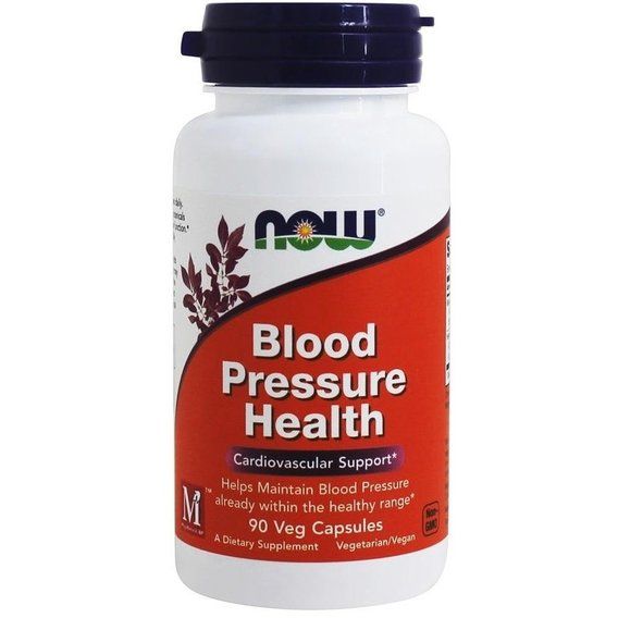 Комплекс для профілактики тиску та кровообігу NOW Foods Blood Pressure 90 Veg Caps