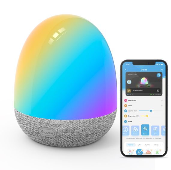 Настільний світильник розумний Govee H6057 RGBIC Night Light Білий (H6057301) | Зображення 3