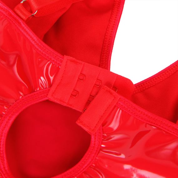 Сукня з чокером, глянсова Star Night Wet Look з імітацією вінілу, червона, M Sex Aura | Зображення 5