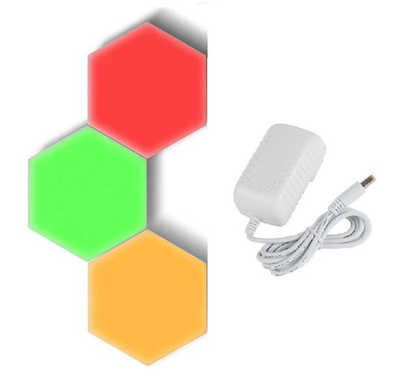 Светильник сенсорный 3DTOYSLAMP Соты Набор 3 шт Разноцветные (type 3) | Зображення 1