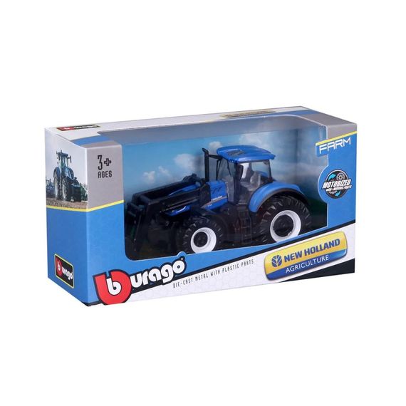 Дитяча іграшка Трактор "New Holland T7.315" Bburago 18-31632 з фронтальним навантажувачем | Зображення 5