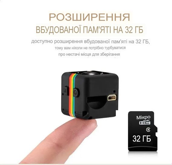 Мини камера видеонаблюдения WiFi SV HD 1080P  ночная съёмка, слот microSD Черный (sv2897) | Зображення 5