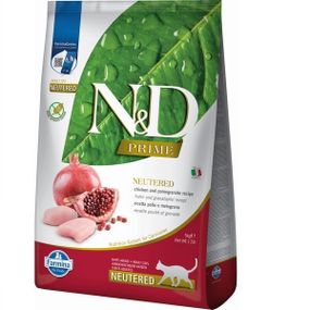Сухий корм з куркою для стерилізованих котів Farmina N&D Prime Chicken & Pomegranate Neutered Adult, 5 кг