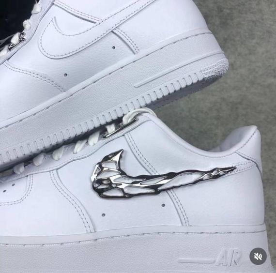 Кросівки білі Air Force 1 Low ‘Molten Metal Silver ‘ / аір форсе весна / літо / осінь 40 | Зображення 3