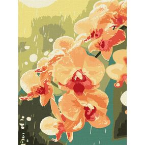 Картина по номерам "Орхидея в каплях" Идейка KHO3325, 30x40 см