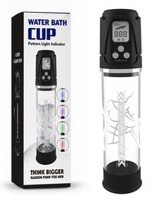 Водонепроницаемая, автоматическая вакуумная помпа с зарядкой от USB CANWIN Water Batch Cup LCD, P419AU Sex Aura