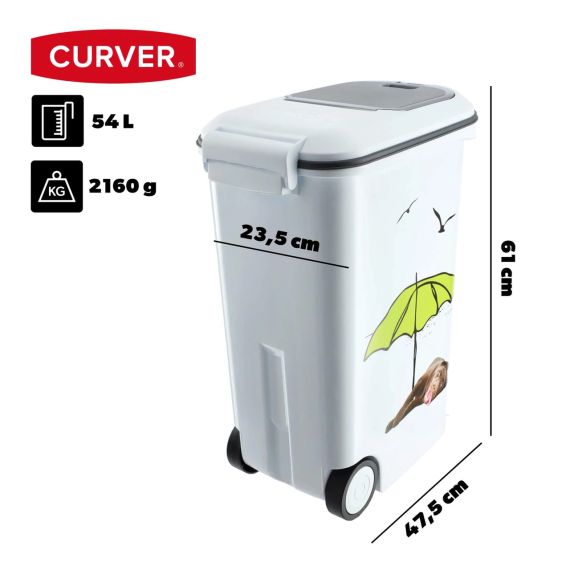 Контейнер для сухого корма Curver 54 л 20 кг (03906-Е27) с рисунком собак | Зображення 6