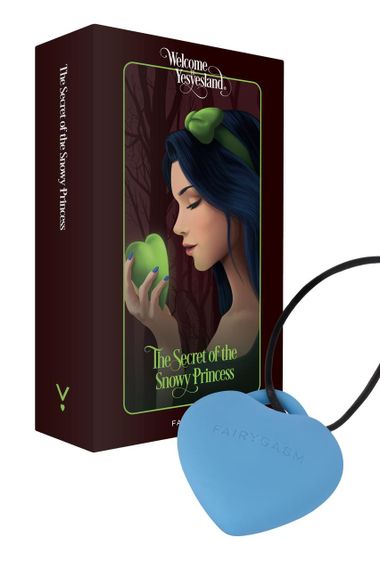 Мінівібратор «Сердечко» FairyGasm PleasureStone blue, 9 режимів, на шнурку Sex Aura