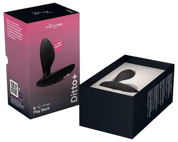 Анальна смарт-вібропробка We-Vibe Ditto+ Satin Black з пультом ДК | Зображення 8