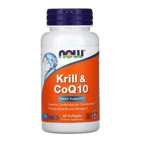 Масло криля NOW Foods Krill & CoQ10 60 Caps