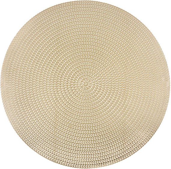 Набір 4 сервірувальних килимка Doily Gold Ø38см, плейсмат (подтарельники), золото